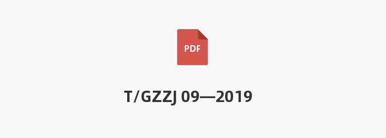 T/GZZJ 09—2019